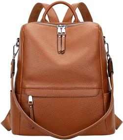 img 4 attached to ALTOSY Genuine Leather Convertible Anti Theft Backpack Purse: Stylish and Secure Shoulder Bag for Women