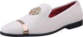 img 4 attached to ELANROMAN Loafers Handmade Fashion Wedding Men's Shoes in Loafers & Slip-Ons