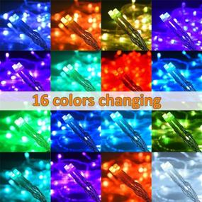 img 3 attached to 🎄 Ollny 33ft 100 LED Christmas String Lights: 16 RGB Colors, 4 Modes, Waterproof, Remote Control, Multicolor USB Fairy Lights for Bedroom Tree Wedding Party Decor - Outdoor/Indoor