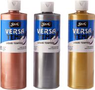 🎨 сакс - 1440731 versatemp metallic heavy-body tempera paint, 1 пинта, разноцветный, набор из 3 штук - улучшен для seo логотип