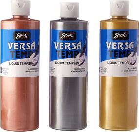 img 1 attached to 🎨 Сакс - 1440731 Versatemp Metallic Heavy-Body Tempera Paint, 1 пинта, разноцветный, набор из 3 штук - улучшен для SEO