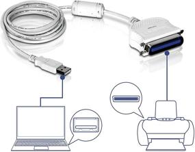 img 2 attached to 🔌 TRENDnet USB к параллельному конвертеру кабеля 1284: Подключение параллельных портов принтеров к USB-порту длиной 2 м, совместимость с Windows 10/8.1/8/7, Mac OS X 10.6-10.9, Plug & Play