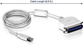 img 1 attached to 🔌 TRENDnet USB к параллельному конвертеру кабеля 1284: Подключение параллельных портов принтеров к USB-порту длиной 2 м, совместимость с Windows 10/8.1/8/7, Mac OS X 10.6-10.9, Plug & Play