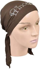img 1 attached to 👸 Прекрасный аппликатор-принцесса на головном платке для детей с предвязанной повязкой от рака: комфортное и стильное решение