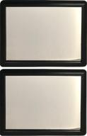 🪞 набор из 2 черных зеркал козырька с зеркалом для макияжа. логотип