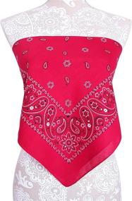 img 3 attached to Stylish Bandana Crop Shirt: Perfect Women's Accessory for Scarves & Wraps