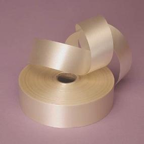 img 2 attached to Ivory Embossed Satin Ribbon 4433752