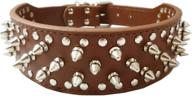 🐶 dogs kingdom 2-inch wide faux leather spiked studded dog collar for pitbulls and boxers logo