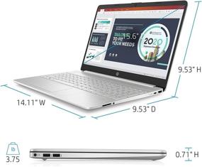 img 1 attached to 💻 2021 HP 15.6-Inch HD LED Laptop PC, Intel Core i3-1005G1 Processor, 8GB RAM, 256GB SSD, Wi-Fi 5, HDMI, Webcam, Bluetooth, Windows 10 S, Natural Silver, with IFT Accessories