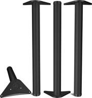 28 inch adjustable metal table legs set - inluck furniture replacement legs for office desk, coffee table, kitchen table (set of 4) logo