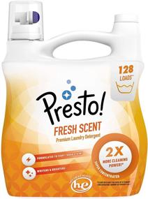 img 4 attached to Presto! Concentrated Liquid Laundry Detergent by Amazon Brand - Fresh Scent - 96 Fl Oz - 128 Loads