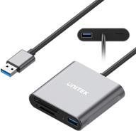 🔌 unitek xqd/sd/tf card reader usb 3.2 gen1x1 - high-speed adapter for sony g&amp;m series xqd and tf/sd/sdhc cards - windows, mac, linux compatible logo