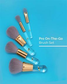 img 3 attached to 💄 Veil Cosmetics Pro On The Go 5-Piece Synthetic Makeup Brush Set: Vegan Travel Size Professional Brushes