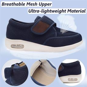 img 2 attached to LESVAGO Lightweight Adjustable Diabetic Men's Shoes in Athletic Style