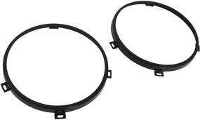 img 2 attached to 🔧 Hooke Road 7-inch Round Headlight Mounting Bracket Ring for Jeep Wrangler JK 2007-2018 (Pack of 2): Sturdy and Compatible Upgrade