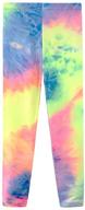 🦕 julerwoo girls tie dye leggings - dinosaur printed pants for ages 2-10 years logo