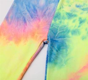 img 2 attached to 🦕 Julerwoo Girls Tie Dye Leggings - Dinosaur Printed Pants for Ages 2-10 Years