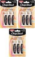 🎂 chap stick lip care - limited edition cake batter - 3 count sticks - pack of 3 packages - buy now! logo