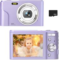 📸 36mp kids camera for boys and girls - full hd 1080p digital camera with 32gb sd card, rechargeable electronic mini camera for students, teens, kids (purple) logo