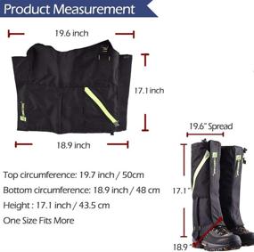 img 3 attached to 🏔️ IC ICLOVER Snow Gaiters: Waterproof 600D Oxford Leg Boot Cover for Hunting, Hiking, Skiing, Camping, Climbing – High Leg Protection against Biting, Dust, Mud, Rocks and Thorns