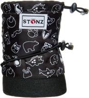 👶 stonz winter baby booties: stay warm and cozy in all seasons with wind resistant, vegan snow boots for baby/infant/toddler girls & boys (0-3 years) logo