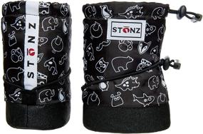 img 2 attached to 👶 Stonz Winter Baby Booties: Stay Warm and Cozy in All Seasons with Wind Resistant, Vegan Snow Boots for Baby/Infant/Toddler Girls & Boys (0-3 Years)