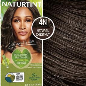 img 3 attached to 💯 Получите длительные результаты с красителем для волос Naturtint Permanent Hair Color 4N Natural Chestnut - без аммиака, веганским и бесжестоким - до 100% покрытия седины