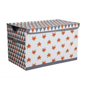 img 1 attached to Bacati Playful Storage Chest Orange