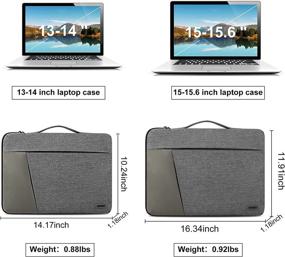 img 1 attached to Laptop Sleeve Case 13-14 Inch Waterproof Durable Laptop Case Shockproof 360 Protective Bag With Handle Compatible With 13&#34 Laptop Accessories