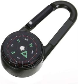 img 4 attached to 🧭 1PC Compact Multifunctional Carabiner Compass with Thermometer & Keychain - Ideal for Camping, Climbing and Hiking | Snap Hook Compass Outdoor Survival Tools