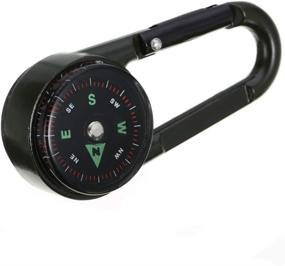 img 1 attached to 🧭 1PC Compact Multifunctional Carabiner Compass with Thermometer & Keychain - Ideal for Camping, Climbing and Hiking | Snap Hook Compass Outdoor Survival Tools