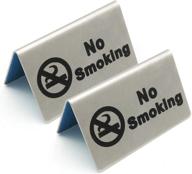 🏢 stainless steel restaurant smoking/non-smoking indicator logo