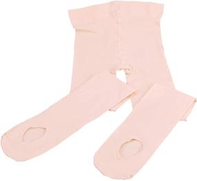 img 4 attached to 🩰 Convertible Dance Leotards for Girls - Ultra Soft Ballet Transition Tights with Self-Knit Waistband, Ideal for Toddlers, Little Kids, and Big Kids