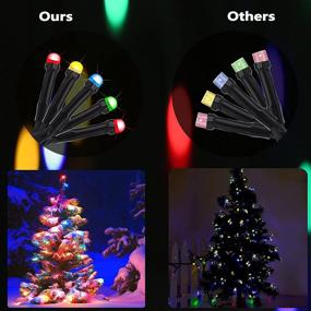 img 2 attached to 114ft Multicolor Christmas Lights: Waterproof LED String 🎄 Lights with 8 Modes for Indoor and Outdoor Christmas Decorations