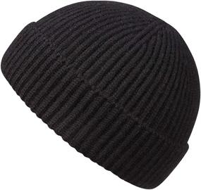 img 3 attached to 🧣 Warm and Stylish MaxNova Knit Cuff Short Fisherman Beanie for Men and Women