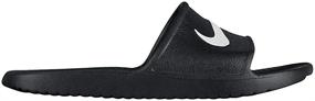 img 4 attached to Nike Shower Slide Sandals: Black Men's Athletic Shoes for Ultimate Comfort and Style