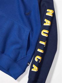 img 1 attached to 🧥 Nautica Little Colorblock Fleece Hoodie: Stylish Boys' Clothing and Fashion Hoodies & Sweatshirts