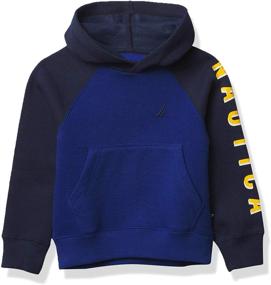 img 3 attached to 🧥 Nautica Little Colorblock Fleece Hoodie: Стильная детская одежда для мальчиков и модные худи и толстовки