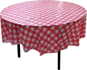 img 3 attached to 🌈 Colorful and Durable YUEKUI Plastic Checkered Tablecloth, Perfect for Any Occasion