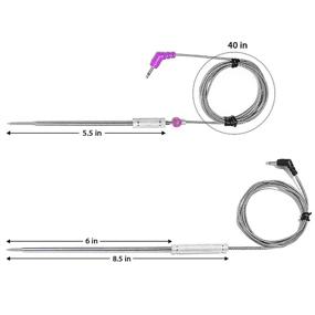 img 1 attached to Upgraded Replacement Probe Bundle for Thermopro TP20 TP08S TP07 TP25 - Ultra Accurate & Fast Meat Temperature Probe Kit for TP20 TP17 TP-27 TP08S TP17H TP06s TP16S TP09 TP28