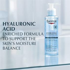 img 1 attached to 💦 Eucerin Увлажняющий очищающий гель для лица с гиалуроновой кислотой - 6,8 жидких унций.