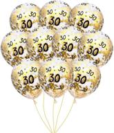 🎈 meysimoon 30th birthday decorations: 15pcs clear balloons with gold confetti - perfect supplies for a happy 30 year old theme bday party (30th confetti included) logo
