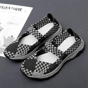 img 2 attached to GOSPT Womens Woven Elastic Sneakers