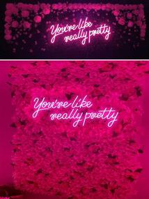 img 2 attached to 🌸 28-inch Large LED Neon Wall Decor Sign - You're Like Really Pretty Pink Neon Lights for Bedroom, Bachelorette, Birthday, Wedding, Engagement, Party, Bar, Club Decoration