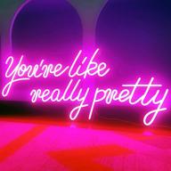 🌸 28-inch large led neon wall decor sign - you're like really pretty pink neon lights for bedroom, bachelorette, birthday, wedding, engagement, party, bar, club decoration логотип