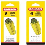 🔥 12 packs of ronson flints with 6 flints per card logo
