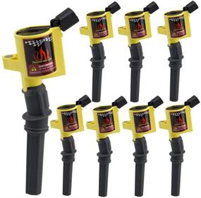 img 4 attached to 🔥 High Performance DG508 Ignition Coil 8-Pack with Multispark Blaster Technology, Enhanced Energy Epoxy Coating - Compatible with Ford 04-08 F-150 Expedition V8 4.6 5.4L (Yellow)