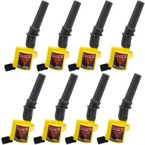 img 3 attached to 🔥 High Performance DG508 Ignition Coil 8-Pack with Multispark Blaster Technology, Enhanced Energy Epoxy Coating - Compatible with Ford 04-08 F-150 Expedition V8 4.6 5.4L (Yellow)