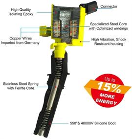 img 1 attached to 🔥 High Performance DG508 Ignition Coil 8-Pack with Multispark Blaster Technology, Enhanced Energy Epoxy Coating - Compatible with Ford 04-08 F-150 Expedition V8 4.6 5.4L (Yellow)