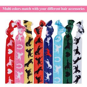 img 2 attached to 🎀 Multi-Colored Hair Accessories: 32-Piece Ribbon Hair Ties Set - Non-Crease Ponytail Holders, Sports Elastic Ribbon Tie, Gifts - Mexican Festival Hair Accessories for Girls & Women